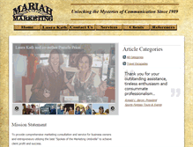 Tablet Screenshot of mariahmarketing.com